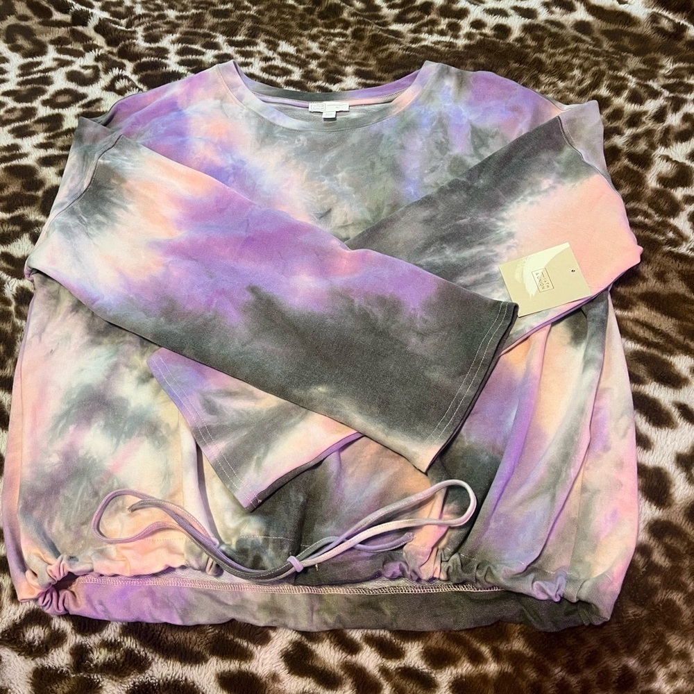 14th & Union tie die long sleeve shirt